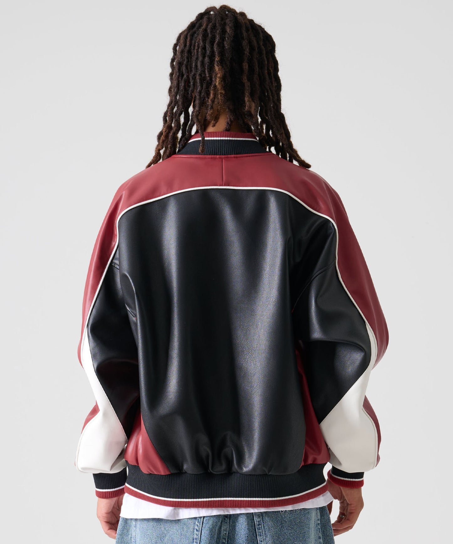 【NEW】【9月下旬発送予定】FAUX LEATHER GAME JACKET/フェイクレザー ゲームジャケット【FAM-52306】
