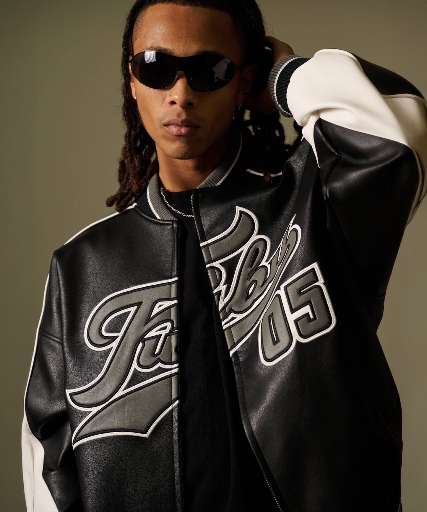 【NEW】【9月下旬発送予定】FAUX LEATHER GAME JACKET/フェイクレザー ゲームジャケット【FAM-52306】