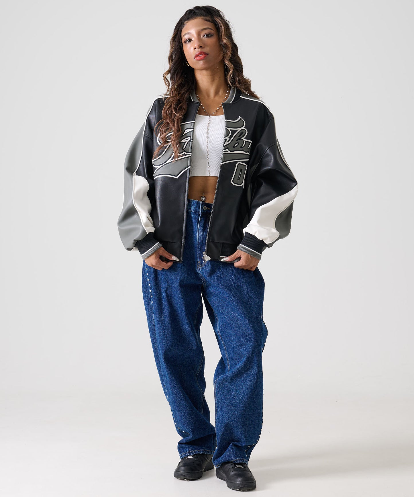 【NEW】【9月下旬発送予定】FAUX LEATHER GAME JACKET/フェイクレザー ゲームジャケット【FAM-52306】