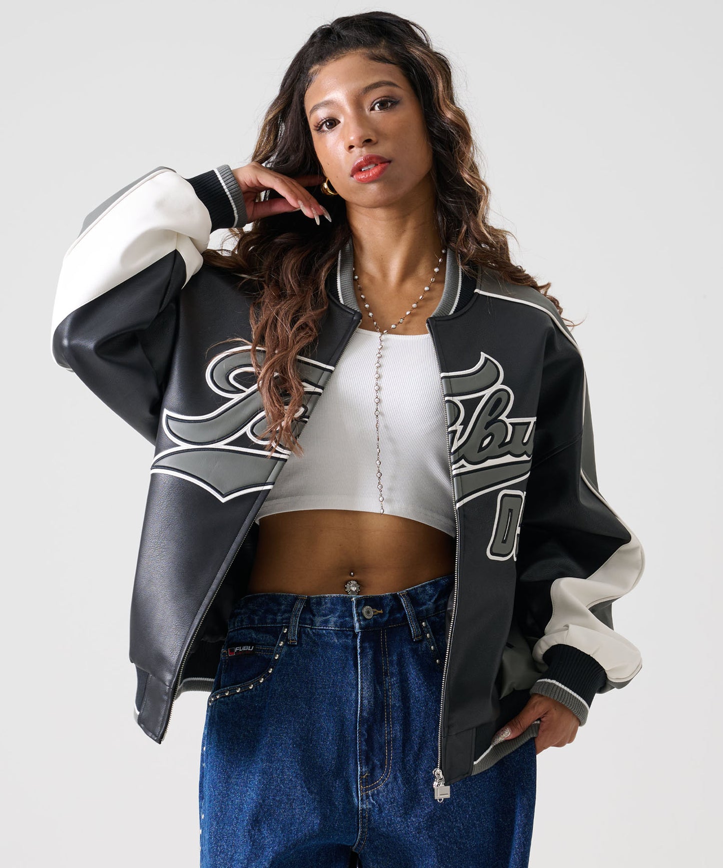 【NEW】【9月下旬発送予定】FAUX LEATHER GAME JACKET/フェイクレザー ゲームジャケット【FAM-52306】