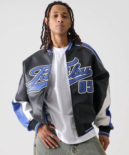 FAUX LEATHER GAME JACKET/フェイクレザー ゲームジャケット【FAM-52306】