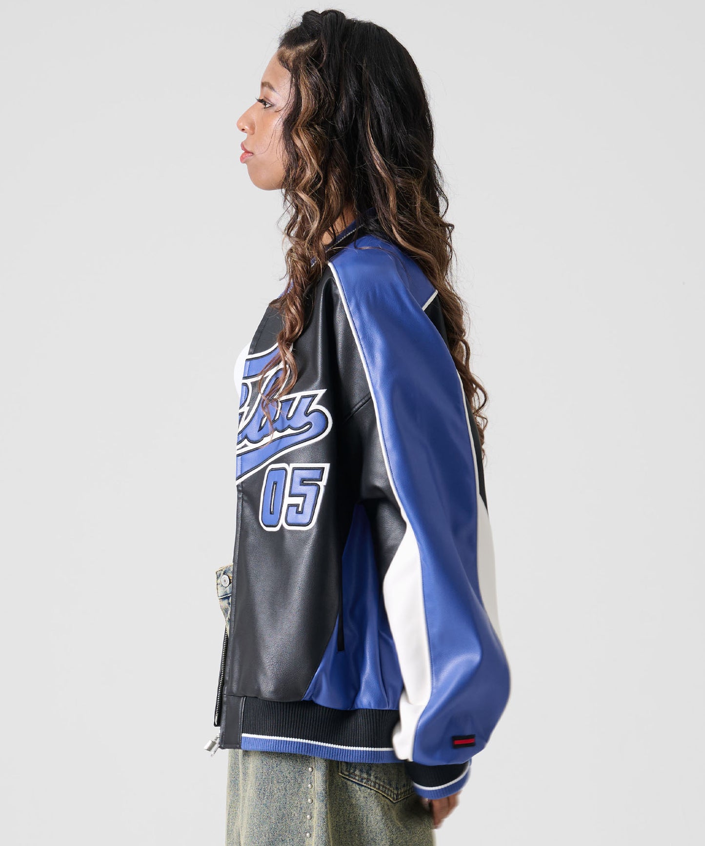 【NEW】【9月下旬発送予定】FAUX LEATHER GAME JACKET/フェイクレザー ゲームジャケット【FAM-52306】