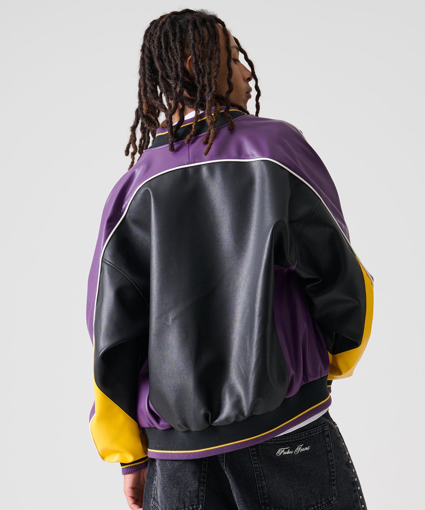 【年末SALE30%OFF】FAUX LEATHER GAME JACKET/フェイクレザー ゲームジャケット【FAM-52306】