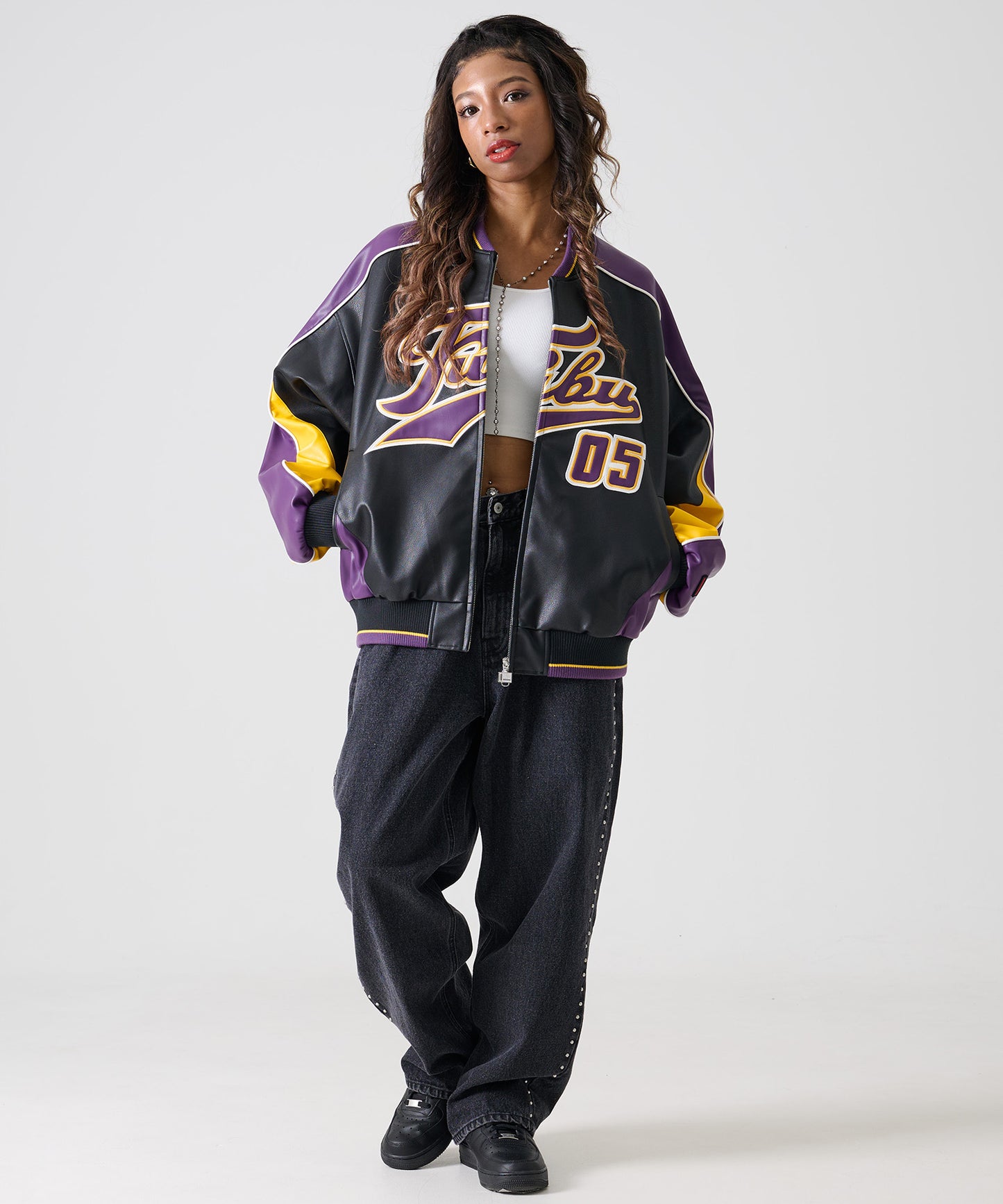 【年末SALE30%OFF】FAUX LEATHER GAME JACKET/フェイクレザー ゲームジャケット【FAM-52306】