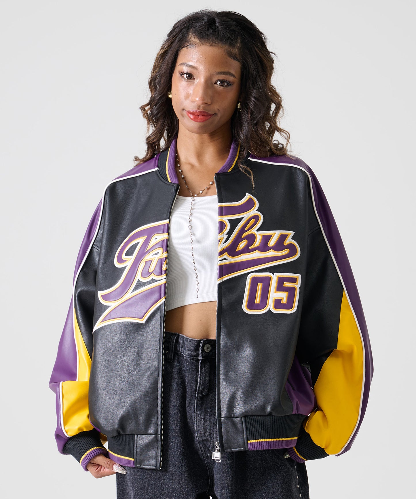 【年末SALE30%OFF】FAUX LEATHER GAME JACKET/フェイクレザー ゲームジャケット【FAM-52306】