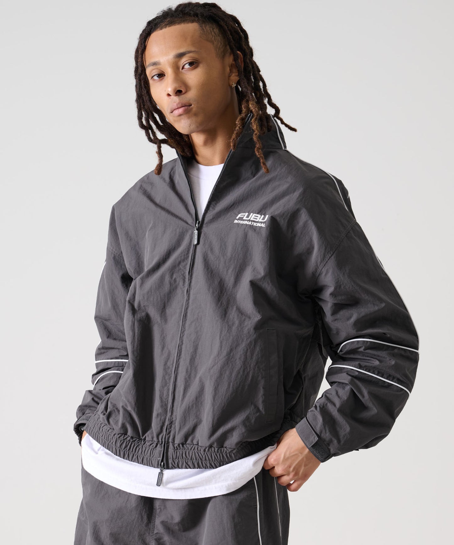 【NEW】NYLON TRACK JACKET/ナイロン トラックジャケット【FAM-52308】