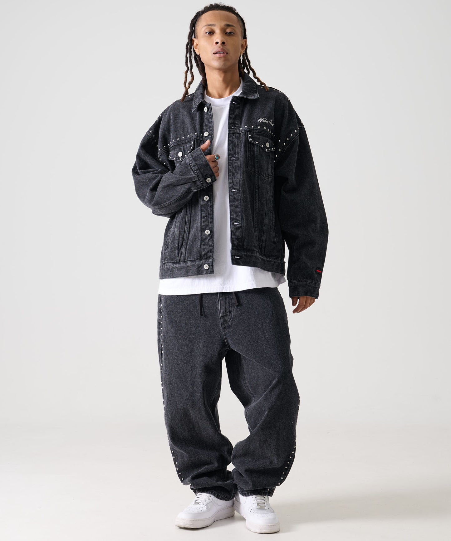 【NEW】STUDS DENIM JACKET/スタッド付きデニムジャケット【FAM-52309】