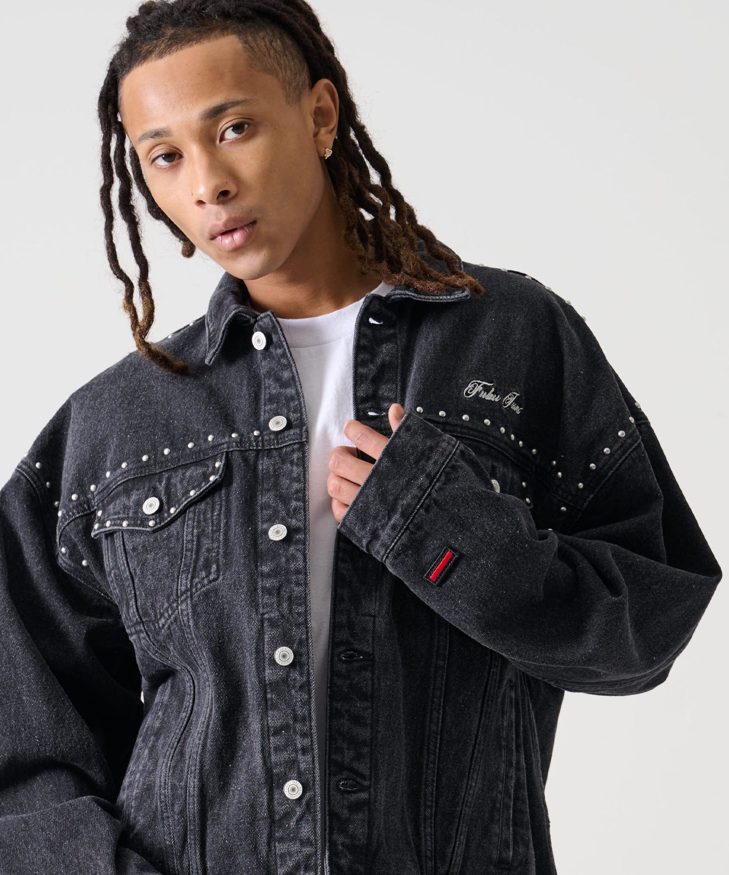 【NEW】STUDS DENIM JACKET/スタッド付きデニムジャケット【FAM-52309】