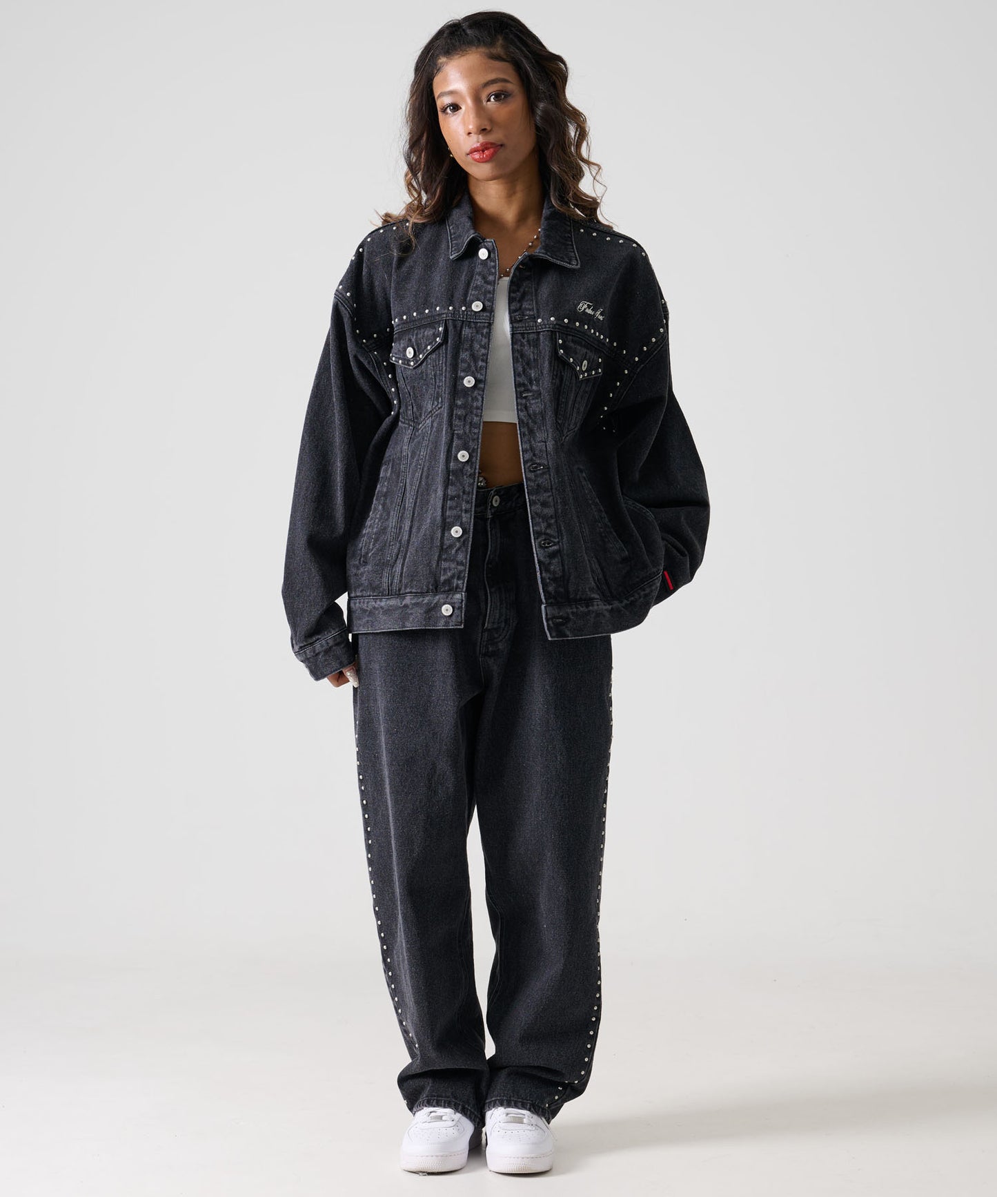 【NEW】STUDS DENIM JACKET/スタッド付きデニムジャケット【FAM-52309】