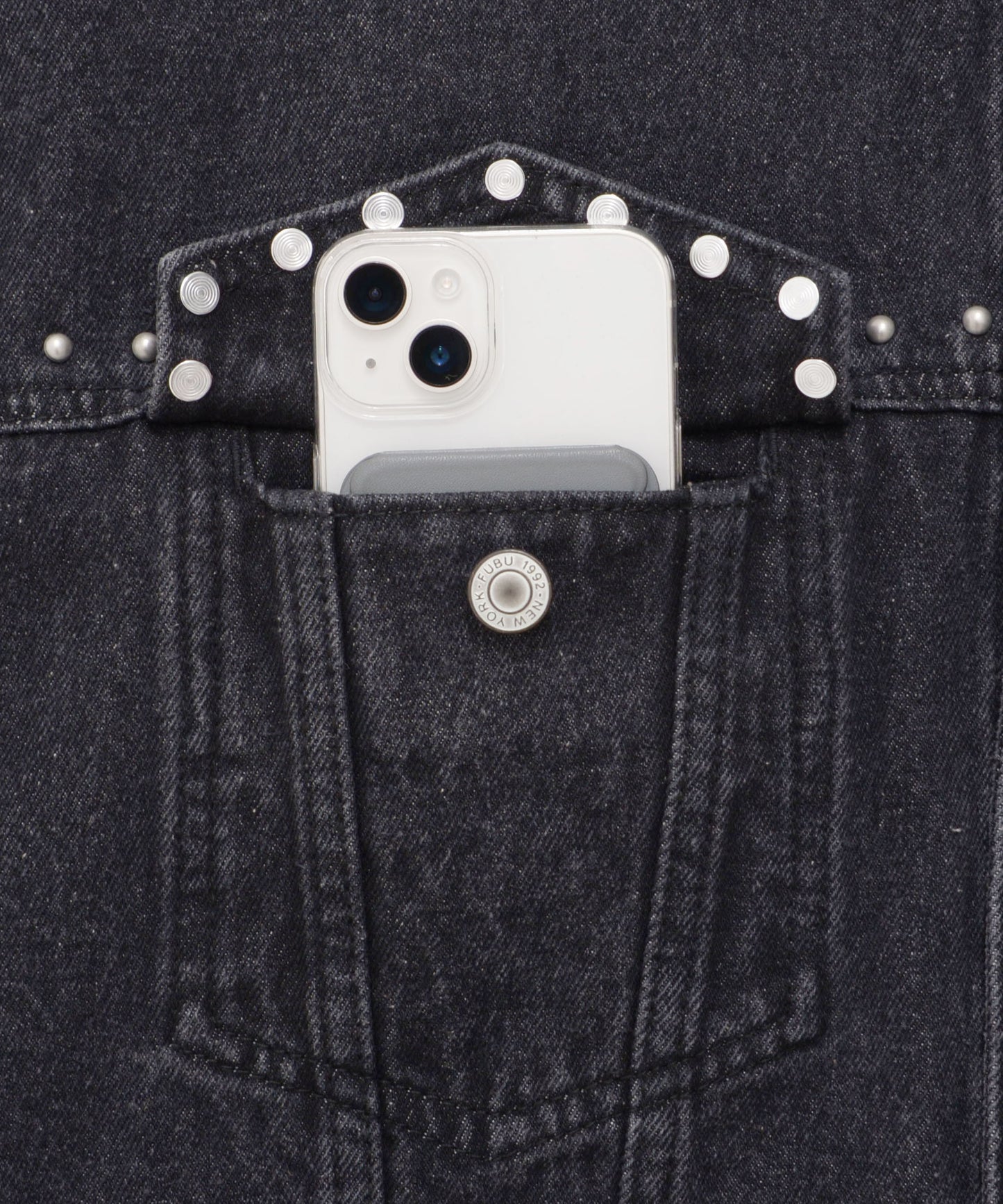 【NEW】STUDS DENIM JACKET/スタッド付きデニムジャケット【FAM-52309】