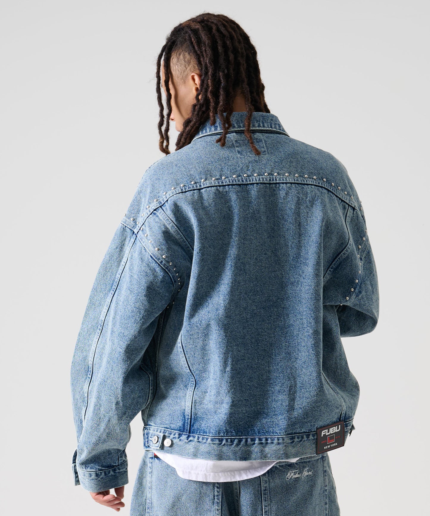 【年末SALE30%OFF】STUDS DENIM JACKET/スタッド付きデニムジャケット【FAM-52309】