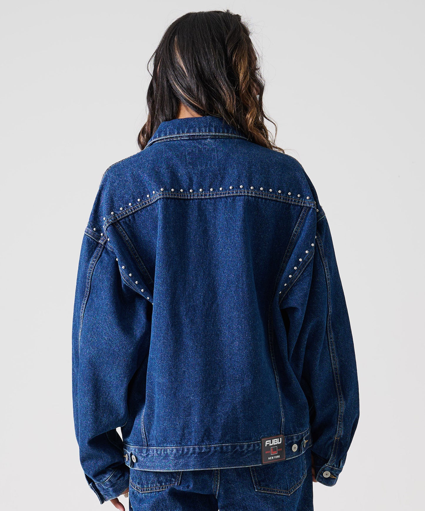 【年末SALE30%OFF】STUDS DENIM JACKET/スタッド付きデニムジャケット【FAM-52309】