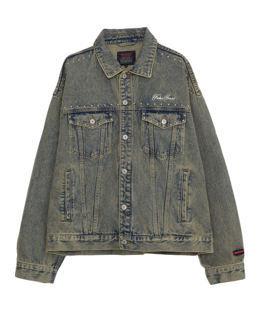 【NEW】STUDS DENIM JACKET/スタッド付きデニムジャケット【FAM-52309】