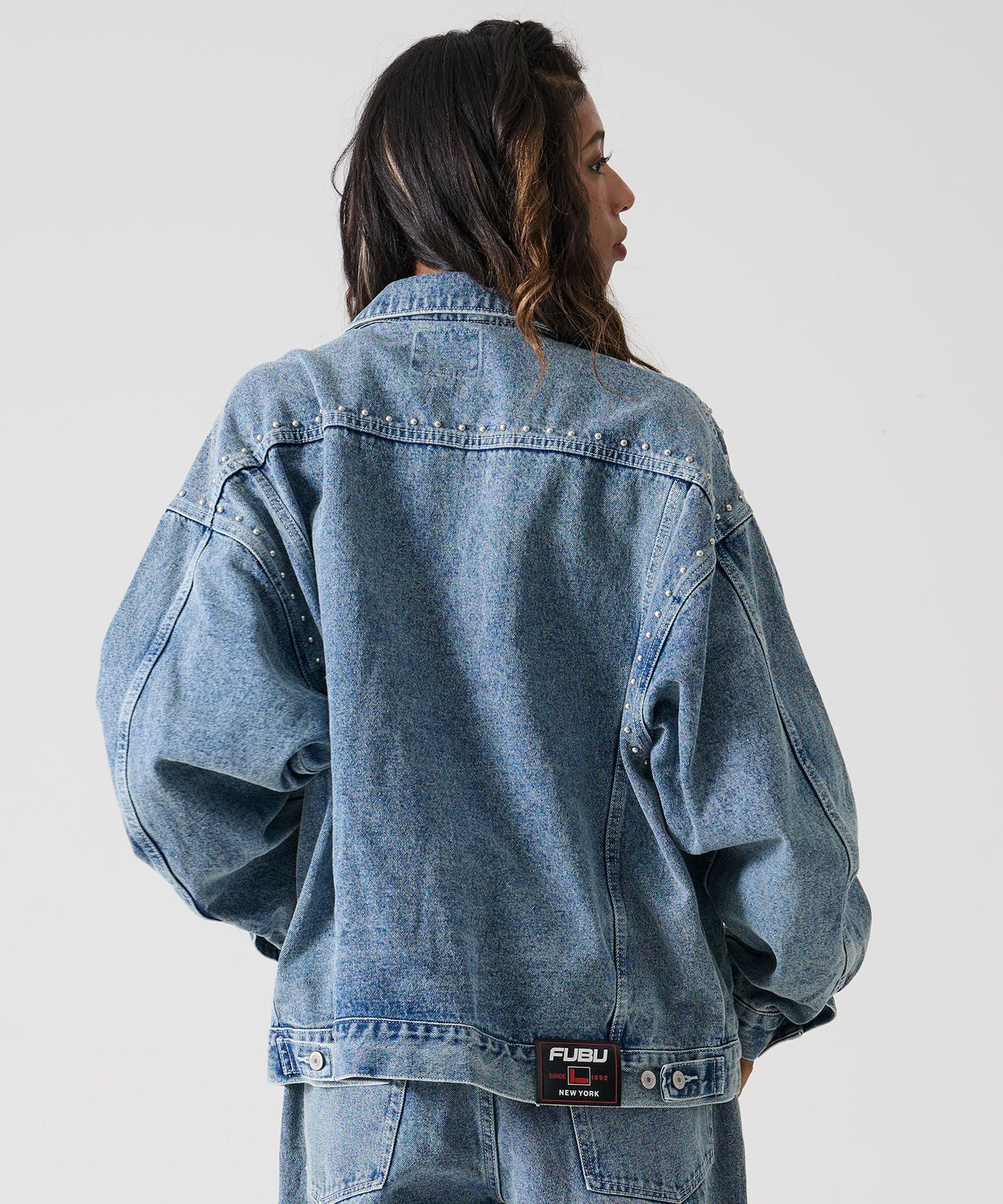 【年末SALE30%OFF】STUDS DENIM JACKET/スタッド付きデニムジャケット【FAM-52309】