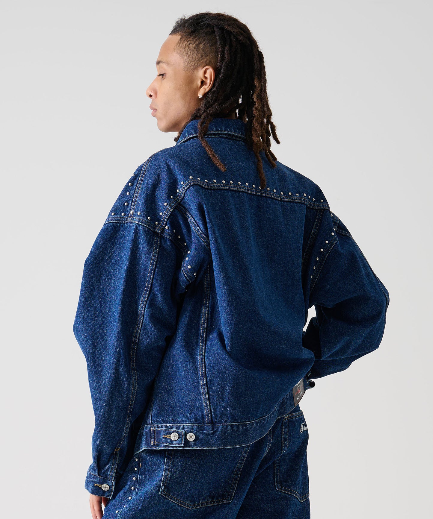 【年末SALE30%OFF】STUDS DENIM JACKET/スタッド付きデニムジャケット【FAM-52309】