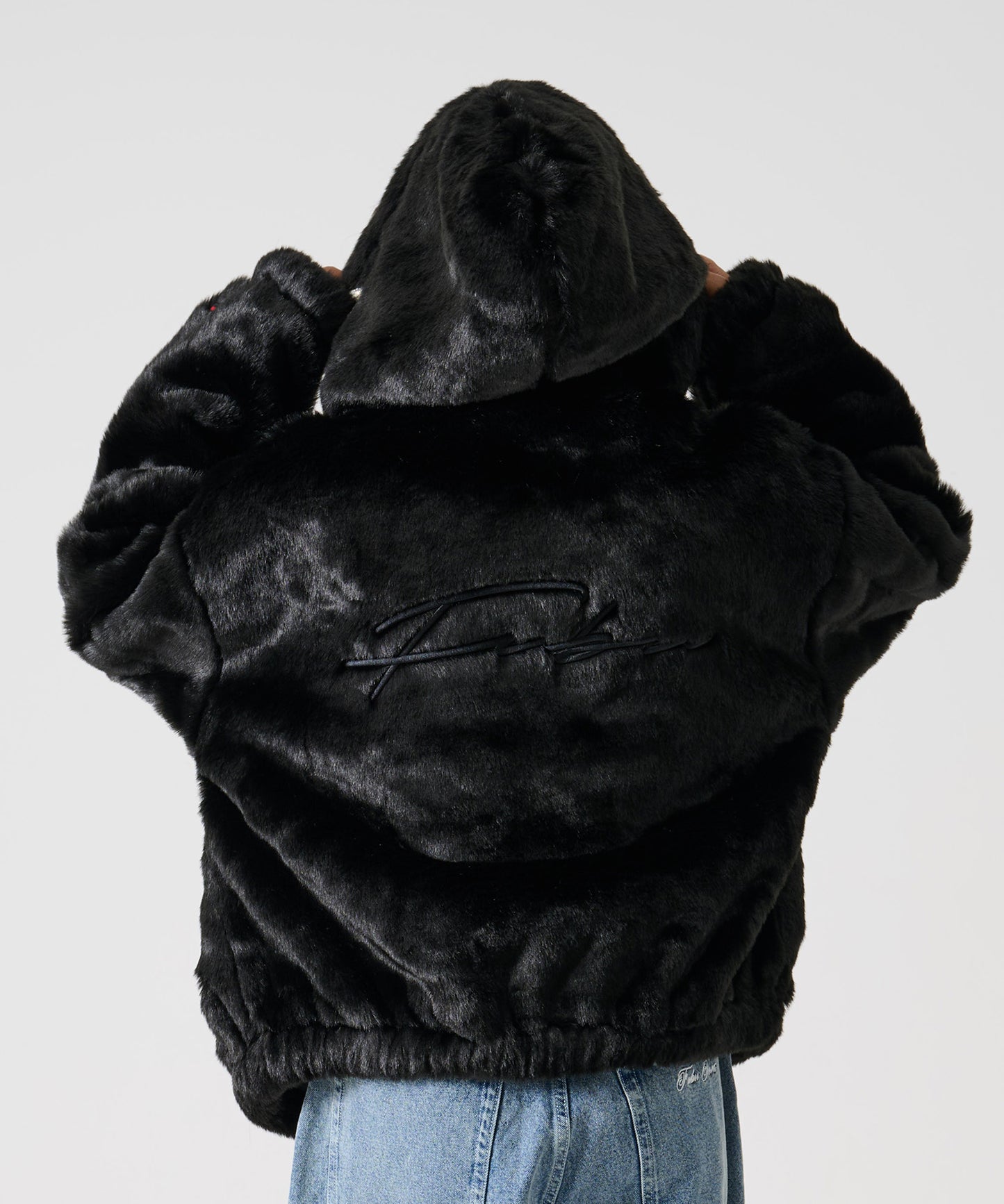 FAUX FAR HOODED JACKET/フェイクファー フード ジャケット【FAM-52311】