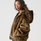 FAUX FAR HOODED JACKET/フェイクファー フード ジャケット【FAM-52311】