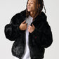 FAUX FAR HOODED JACKET/フェイクファー フード ジャケット【FAM-52311】