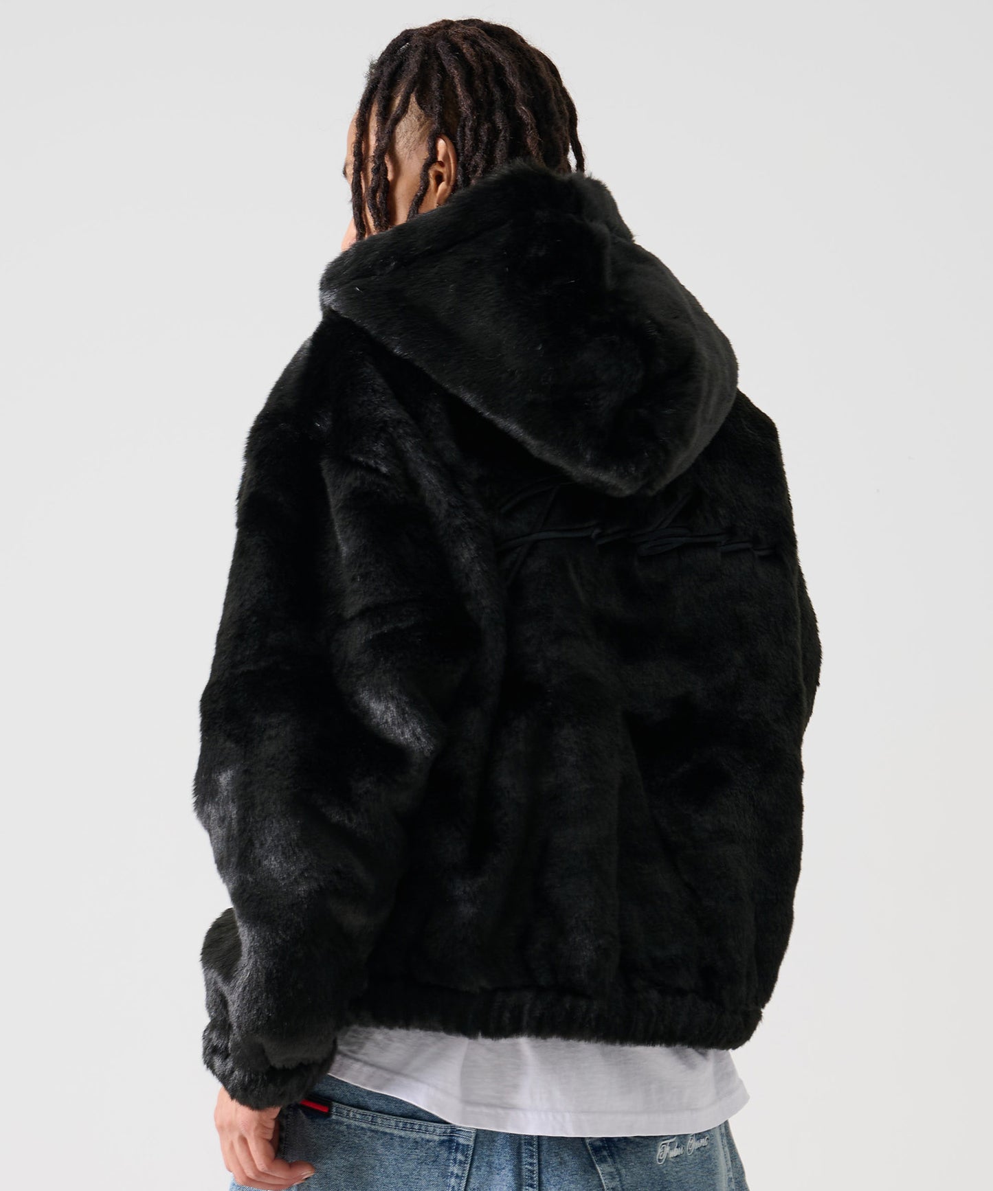 FAUX FAR HOODED JACKET/フェイクファー フード ジャケット【FAM-52311】