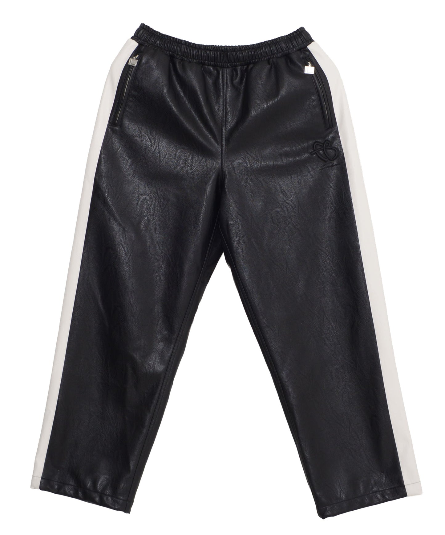 【Black Friday30%OFF】FAUX LEATHER TRACK PANTS/フェイクレザー トラックパンツ【FAM-52500】