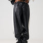 【Black Friday30%OFF】FAUX LEATHER TRACK PANTS/フェイクレザー トラックパンツ【FAM-52500】