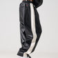 【Black Friday30%OFF】FAUX LEATHER TRACK PANTS/フェイクレザー トラックパンツ【FAM-52500】