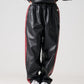 【Black Friday30%OFF】FAUX LEATHER TRACK PANTS/フェイクレザー トラックパンツ【FAM-52500】