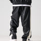【Black Friday30%OFF】FAUX LEATHER TRACK PANTS/フェイクレザー トラックパンツ【FAM-52500】
