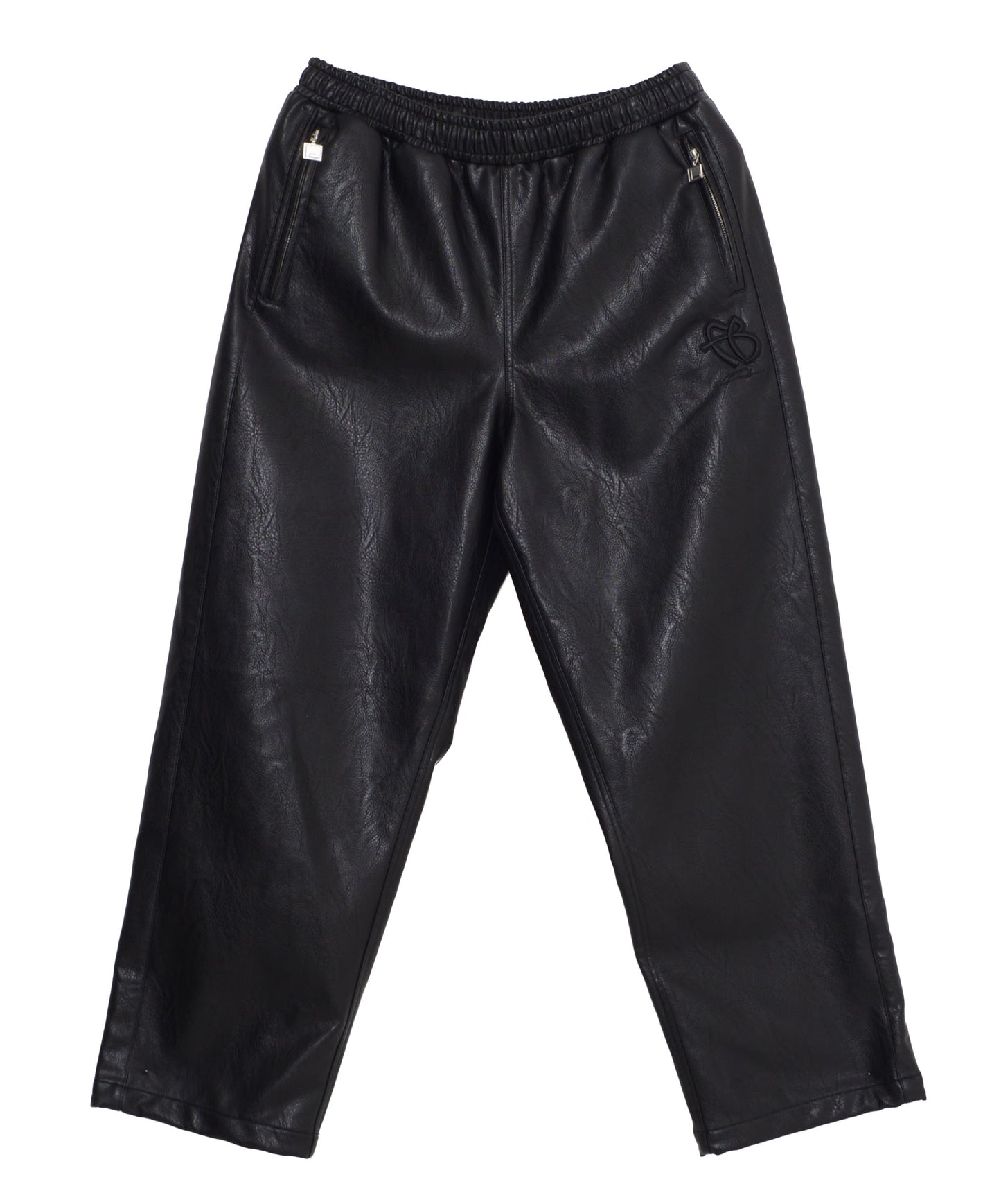 【Black Friday30%OFF】FAUX LEATHER TRACK PANTS/フェイクレザー トラックパンツ【FAM-52500】