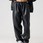 【Black Friday30%OFF】FAUX LEATHER TRACK PANTS/フェイクレザー トラックパンツ【FAM-52500】