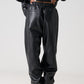 【Black Friday30%OFF】FAUX LEATHER TRACK PANTS/フェイクレザー トラックパンツ【FAM-52500】