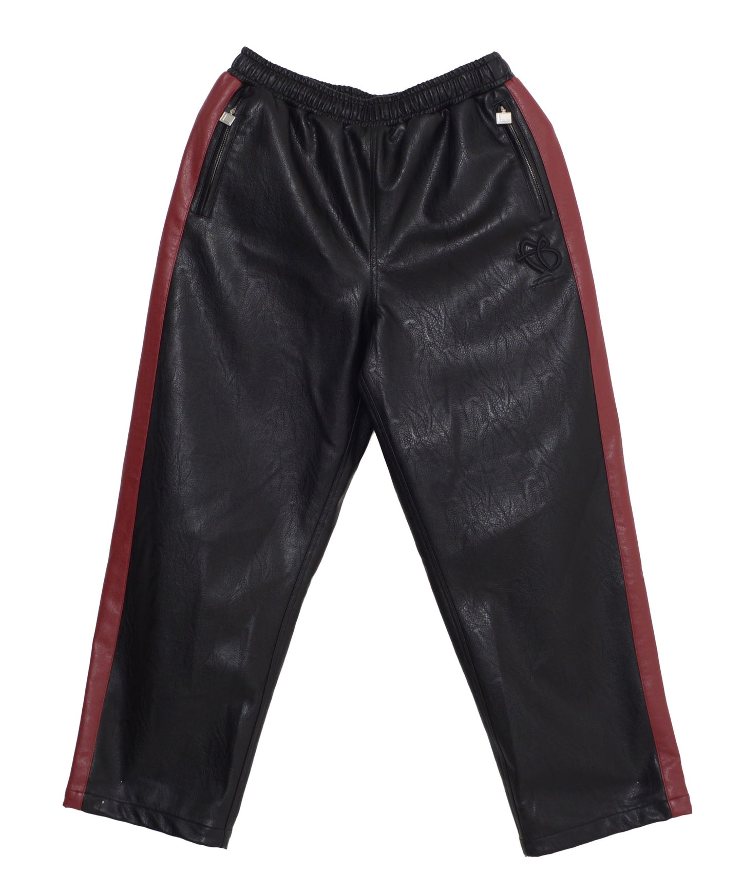 【Black Friday30%OFF】FAUX LEATHER TRACK PANTS/フェイクレザー トラックパンツ【FAM-52500】
