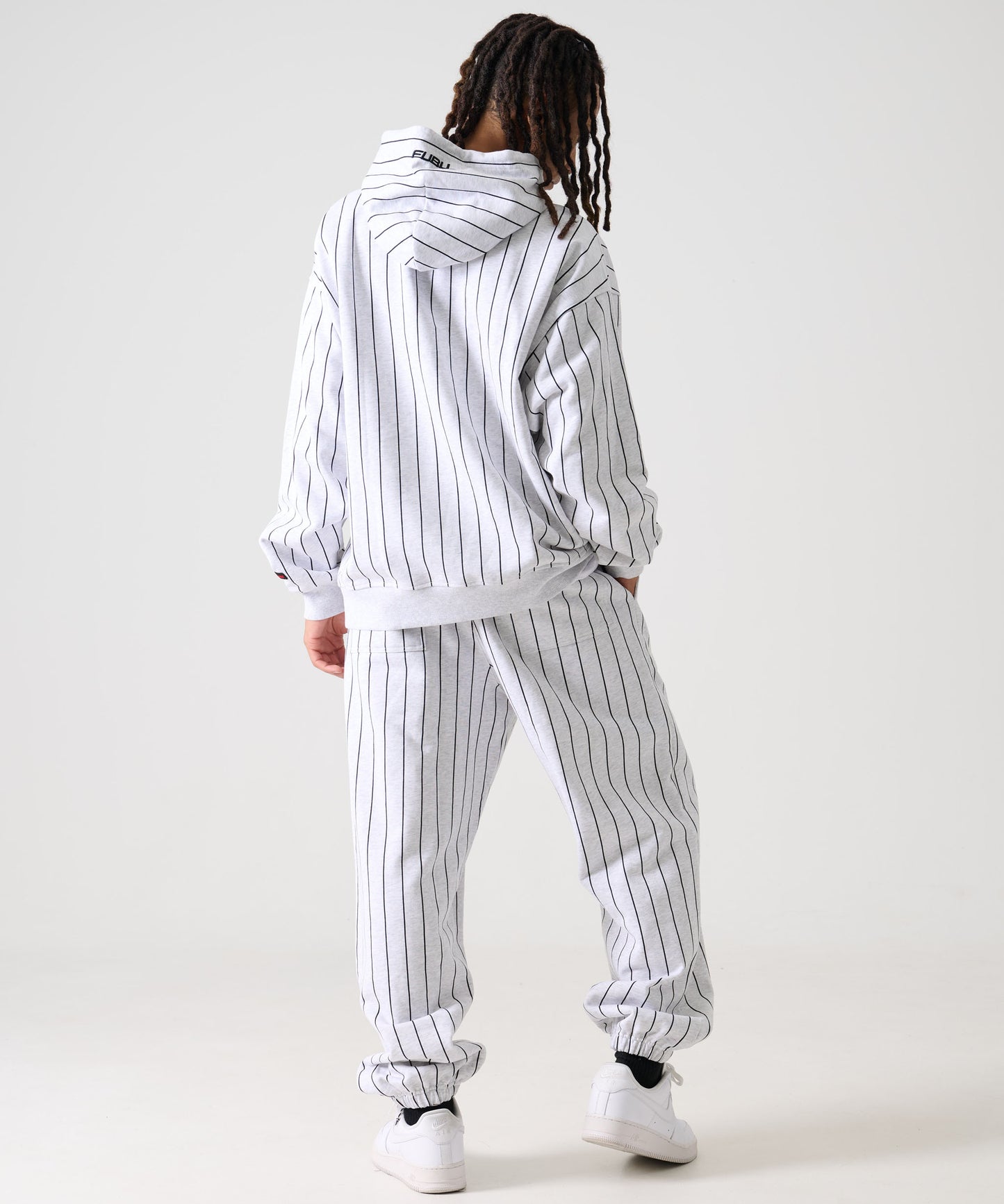 【Black Friday30%OFF】STRIPE SWEAT PANTS/スタッズ デニム パンツ ワイド 【FAM-52503】