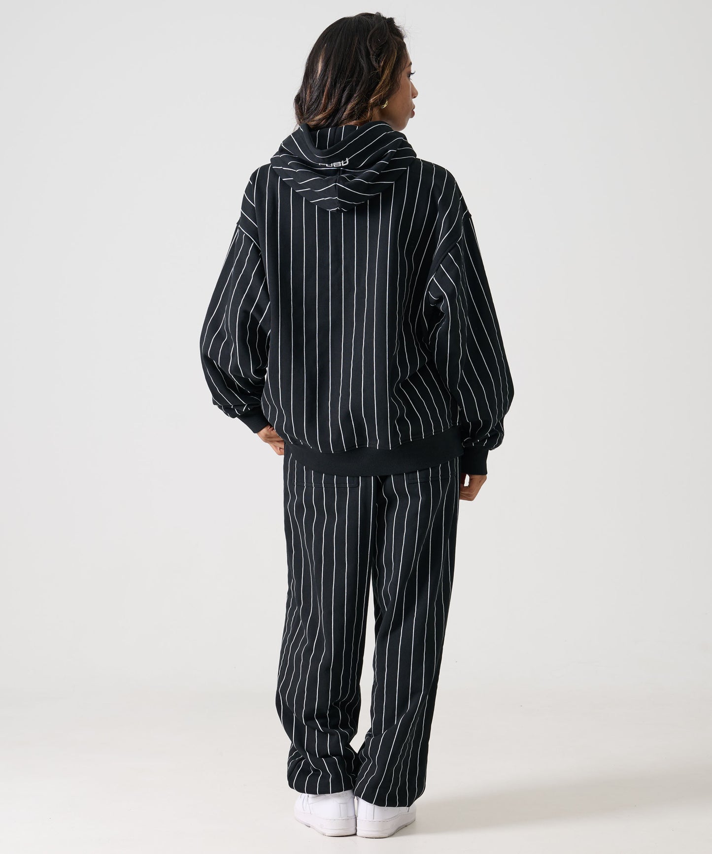 【Black Friday30%OFF】STRIPE SWEAT PANTS/スタッズ デニム パンツ ワイド 【FAM-52503】