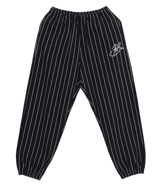 【Black Friday30%OFF】STRIPE SWEAT PANTS/スタッズ デニム パンツ ワイド 【FAM-52503】