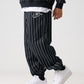 【Black Friday30%OFF】STRIPE SWEAT PANTS/スタッズ デニム パンツ ワイド 【FAM-52503】