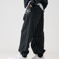 【Black Friday30%OFF】STRIPE SWEAT PANTS/スタッズ デニム パンツ ワイド 【FAM-52503】