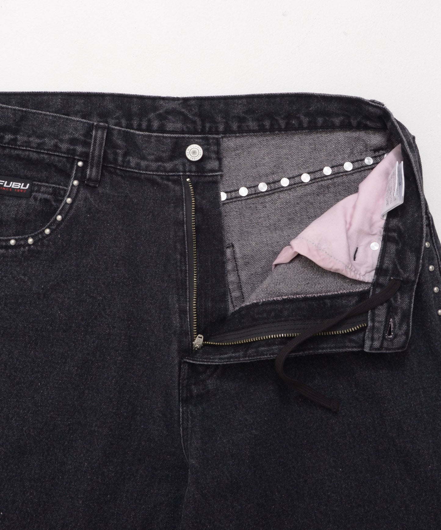 【Black Friday30%OFF】STUDS DENIM PANTS/ストライプ スウェットパンツ 【FAM-52507】