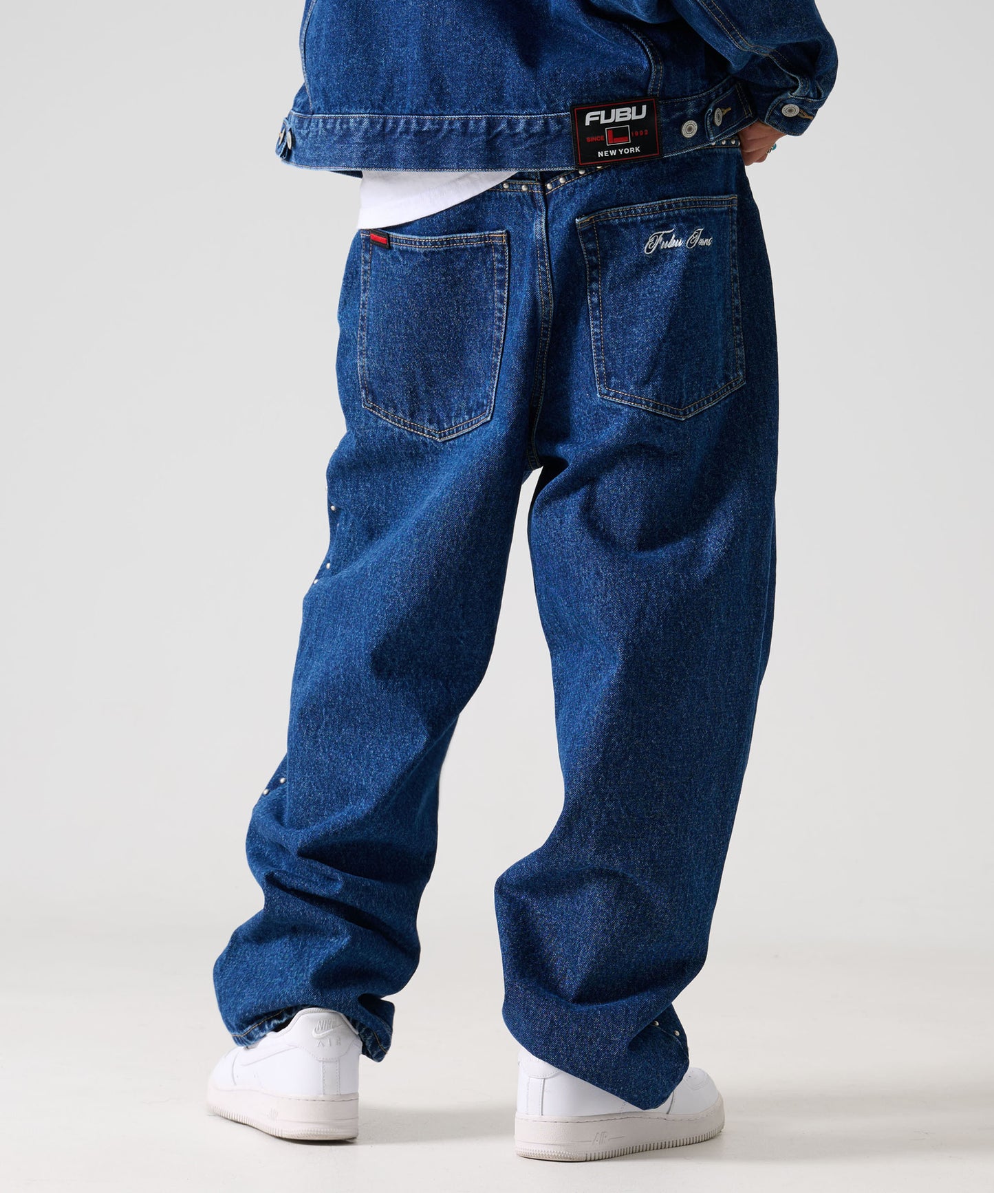 【Black Friday30%OFF】STUDS DENIM PANTS/ストライプ スウェットパンツ 【FAM-52507】