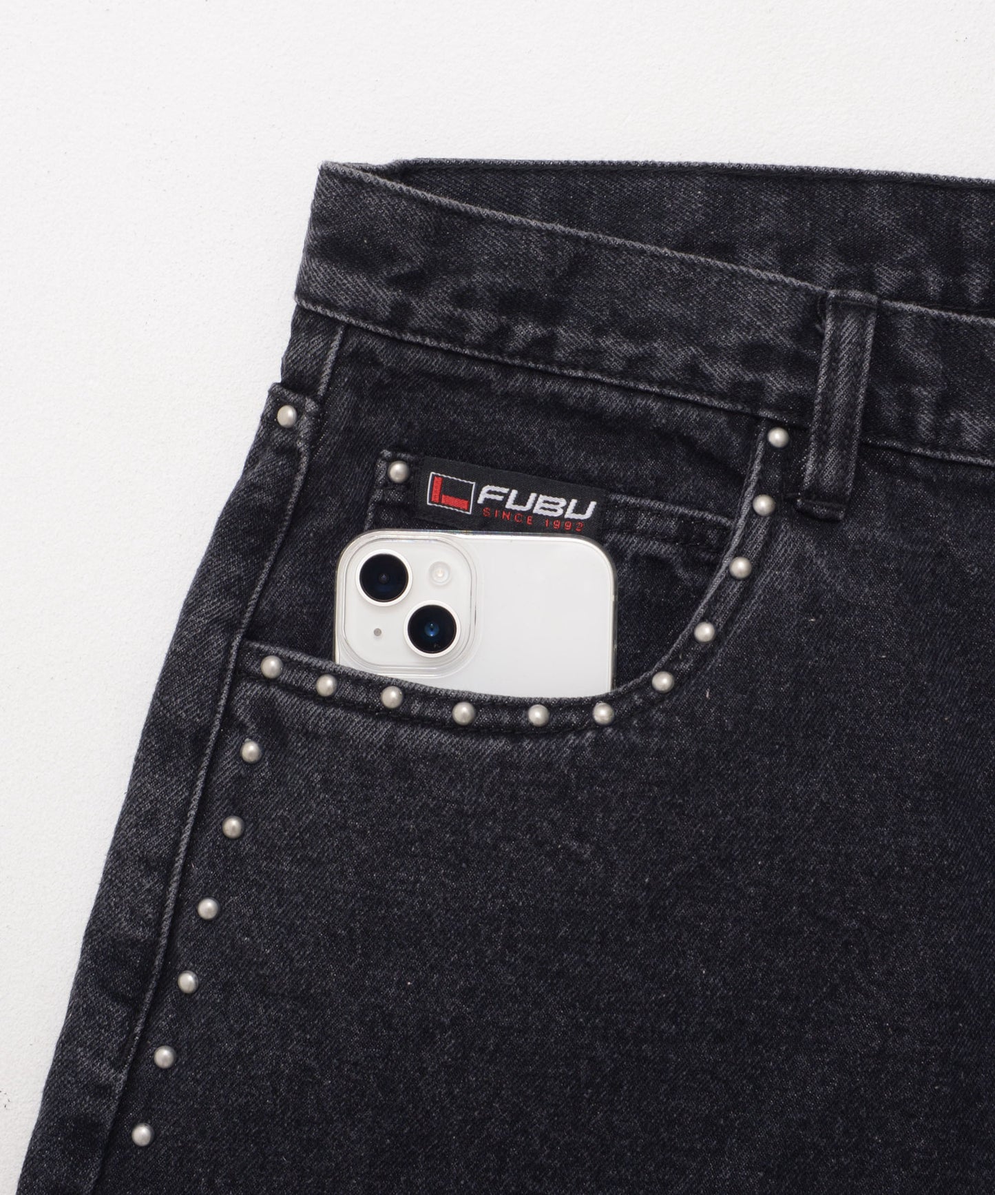 【Black Friday30%OFF】STUDS DENIM PANTS/ストライプ スウェットパンツ 【FAM-52507】