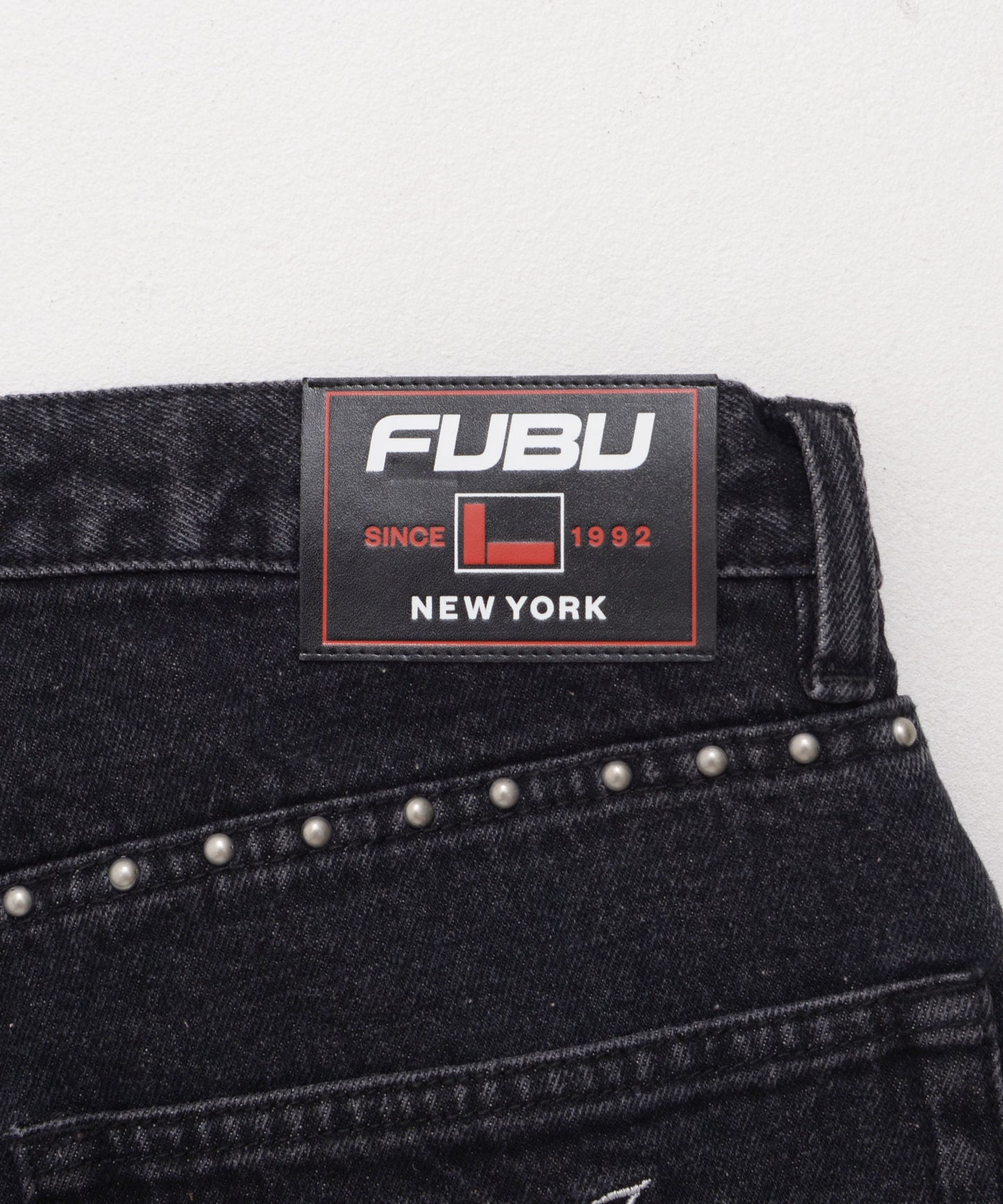 【Black Friday30%OFF】STUDS DENIM PANTS/ストライプ スウェットパンツ 【FAM-52507】