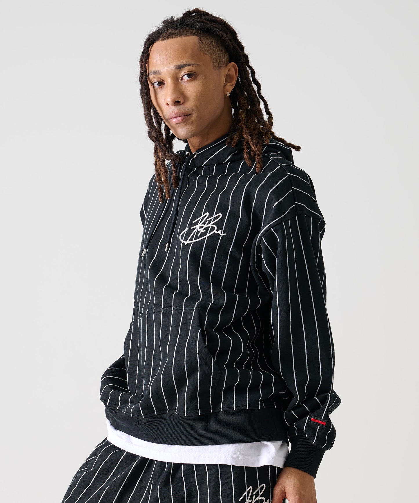 【Black Friday30%OFF】STRIPE SWEAT HODIE/ストライプ スウェットパーカー 【FAM-52703】