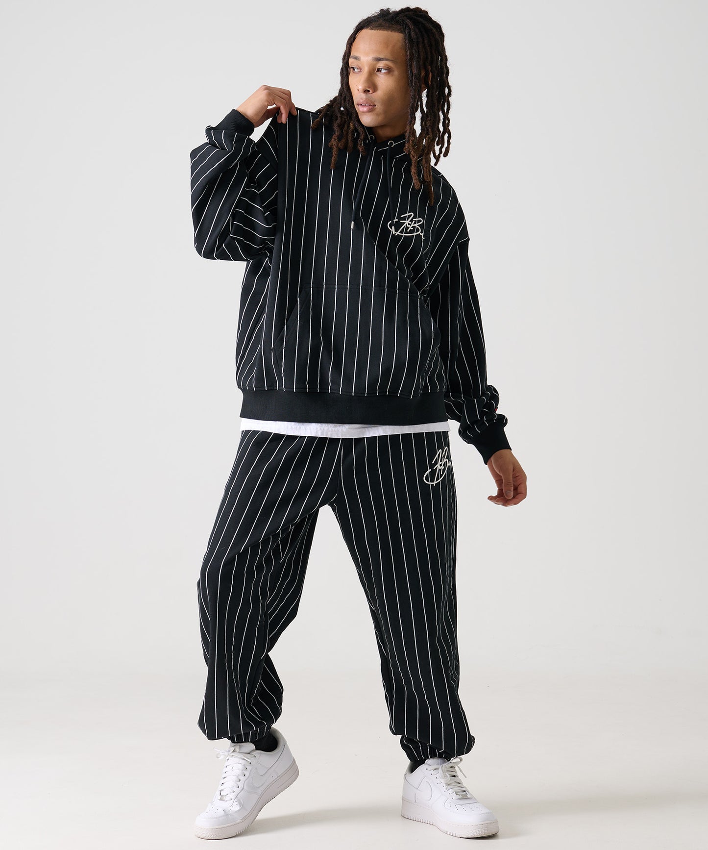 【Black Friday30%OFF】STRIPE SWEAT HODIE/ストライプ スウェットパーカー 【FAM-52703】