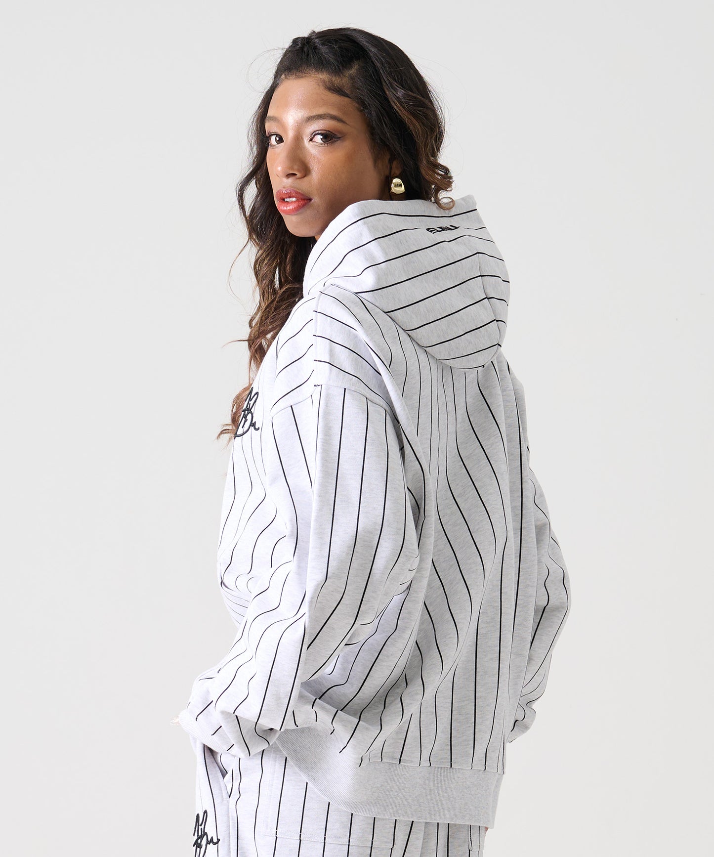 【Black Friday30%OFF】STRIPE SWEAT HODIE/ストライプ スウェットパーカー 【FAM-52703】