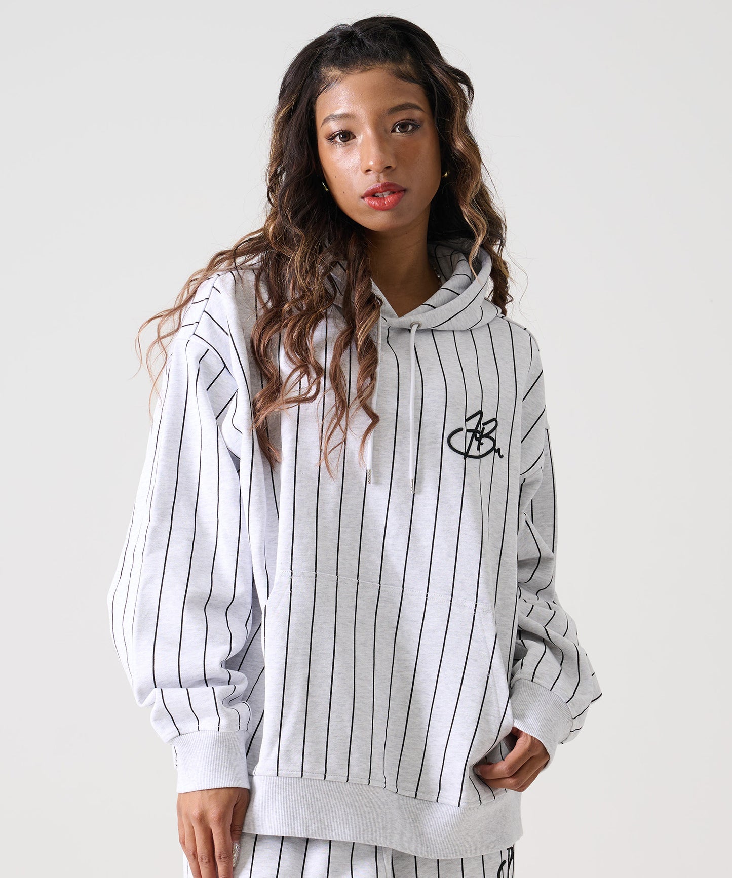 【Black Friday30%OFF】STRIPE SWEAT HODIE/ストライプ スウェットパーカー 【FAM-52703】