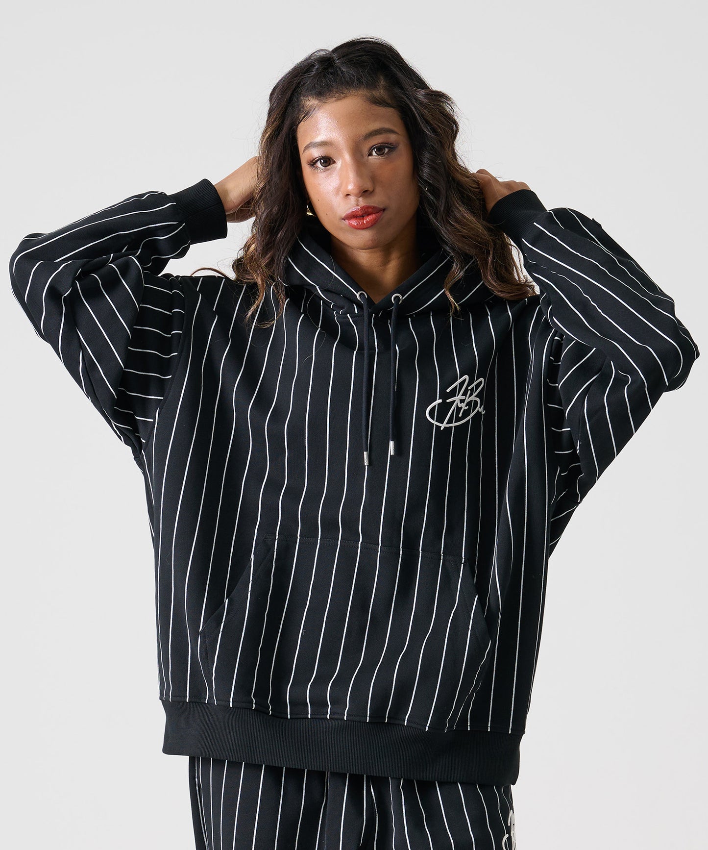 【Black Friday30%OFF】STRIPE SWEAT HODIE/ストライプ スウェットパーカー 【FAM-52703】