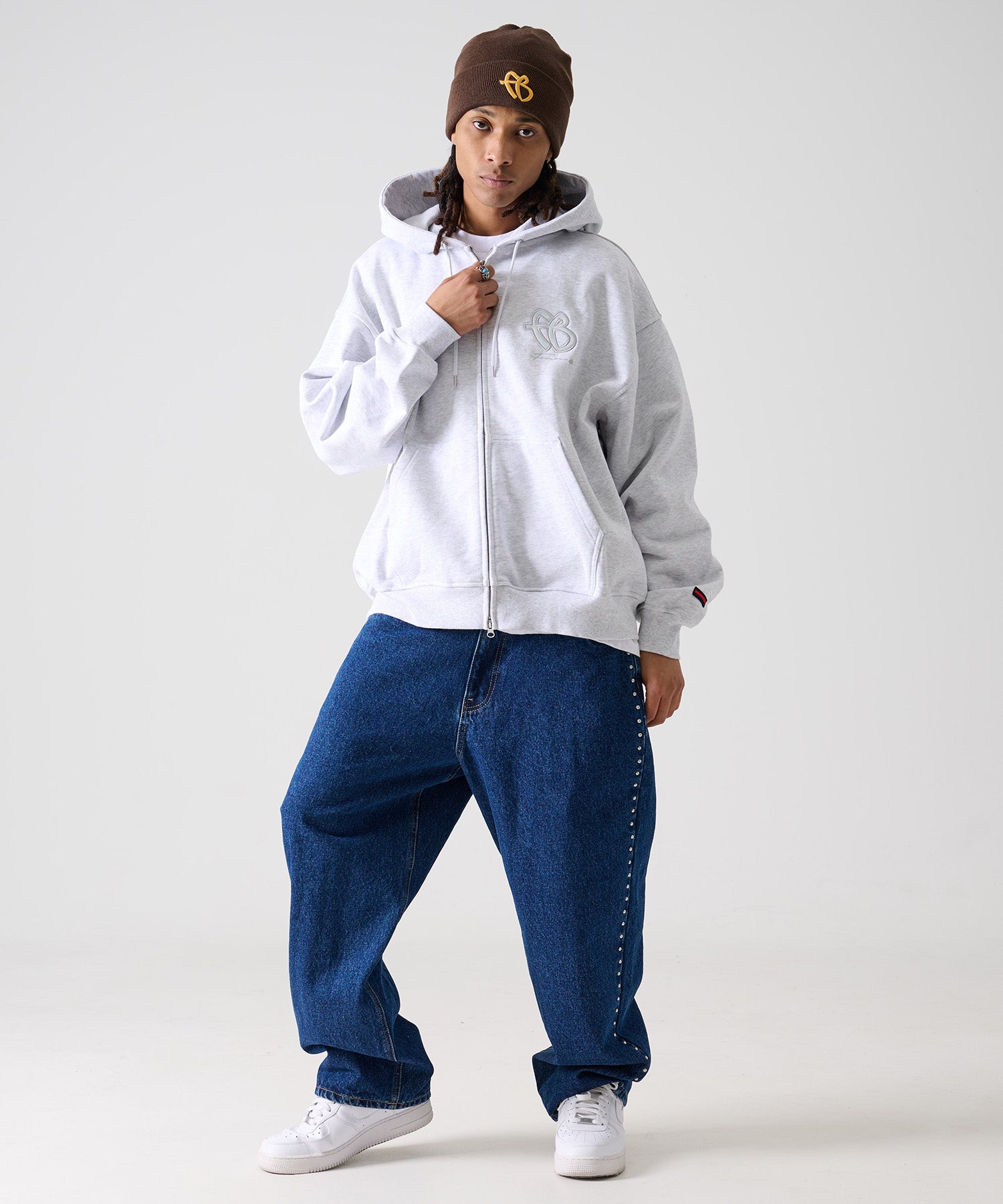FUBU フブ FBロゴ ジップパーカー 。FUBUはアメリカの代表的なHIPHOP