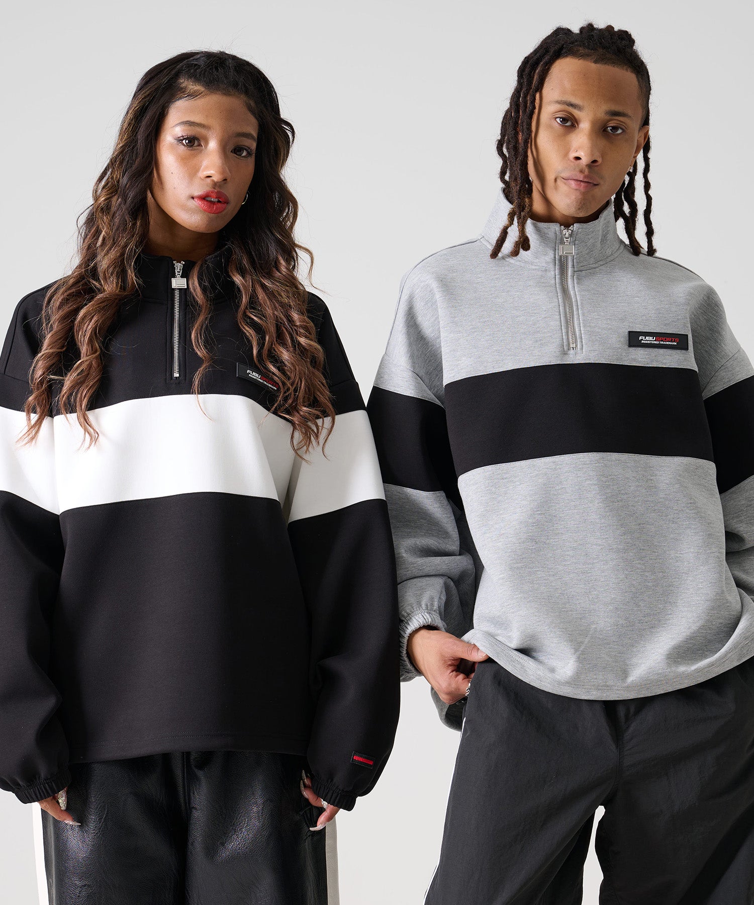 FUBU フブ テック ハーフ ジップ トレーナー 。FUBUはアメリカの代表的