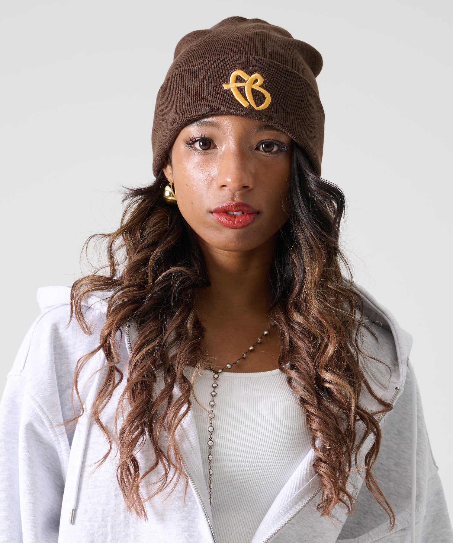 FUBU フブ FBロゴ ニット帽 。FUBUはアメリカの代表的なHIPHOP FASHION