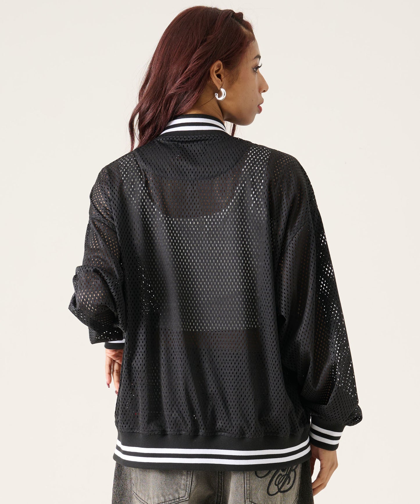 【NEW】MESH VARSITY JACKET/メッシュ バーシティ ジャケット【FAM-61302】
